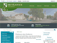Tablet Screenshot of mutejovice.cz
